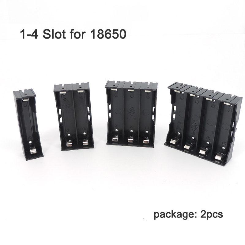 2pcs 1 2 3 4 Slot Port 18650 Power Bank Cases 3.7v High Quality DIY Battery Box Hard Case Container With Hard Pin Easy Welding