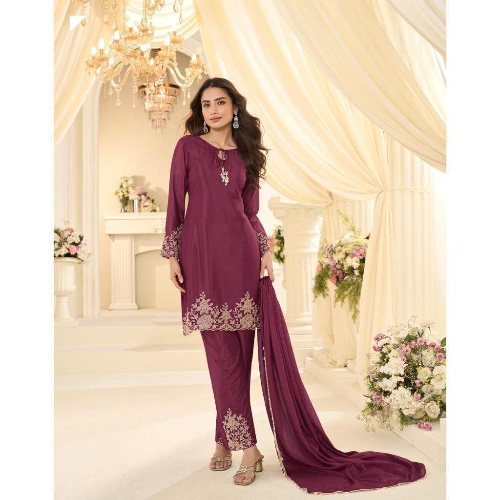 Party Wear Designer Salwar Kameez Indian Bollywood Ethnic Kurti Pant Dupatta Set