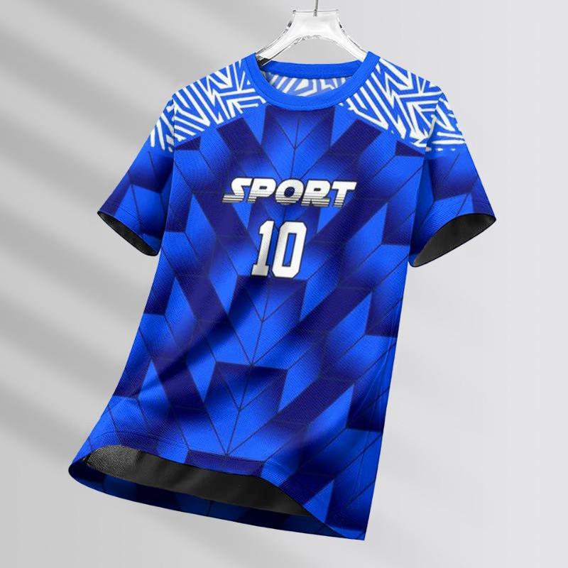 Men's T-shirts Sport Running 3D T-shirt Men Quick-drying Breathable Short Sleeve Round Neck Active Tee Outdoor Workout Men Clothing