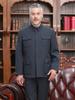 Pánský klasický oblek Zhongshan: Tradiční čínská bunda pro středního věku a starší - jarní, podzimní a zimní styly.