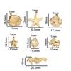 10pcs/lot Various Stainless Steel Shell Starfish Ocean Pendants For Handmade DIY Bracelet Bangle Pendant Jewelry Accessories