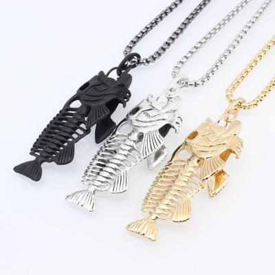 European & American Fishbone Sweater Necklace Chain for Women