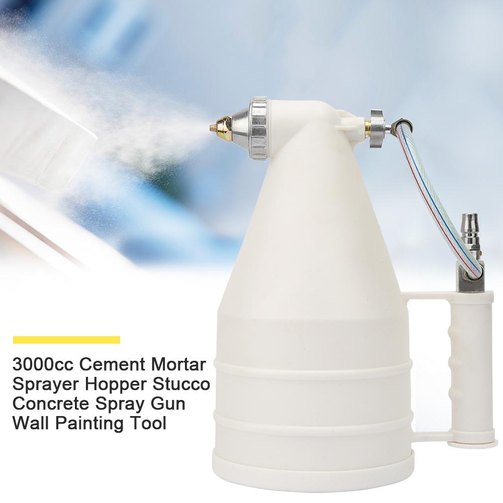 3000cc Cement Mortar Sprayer Hopper Stucco Concrete Spray Gun Wall Painting Tool