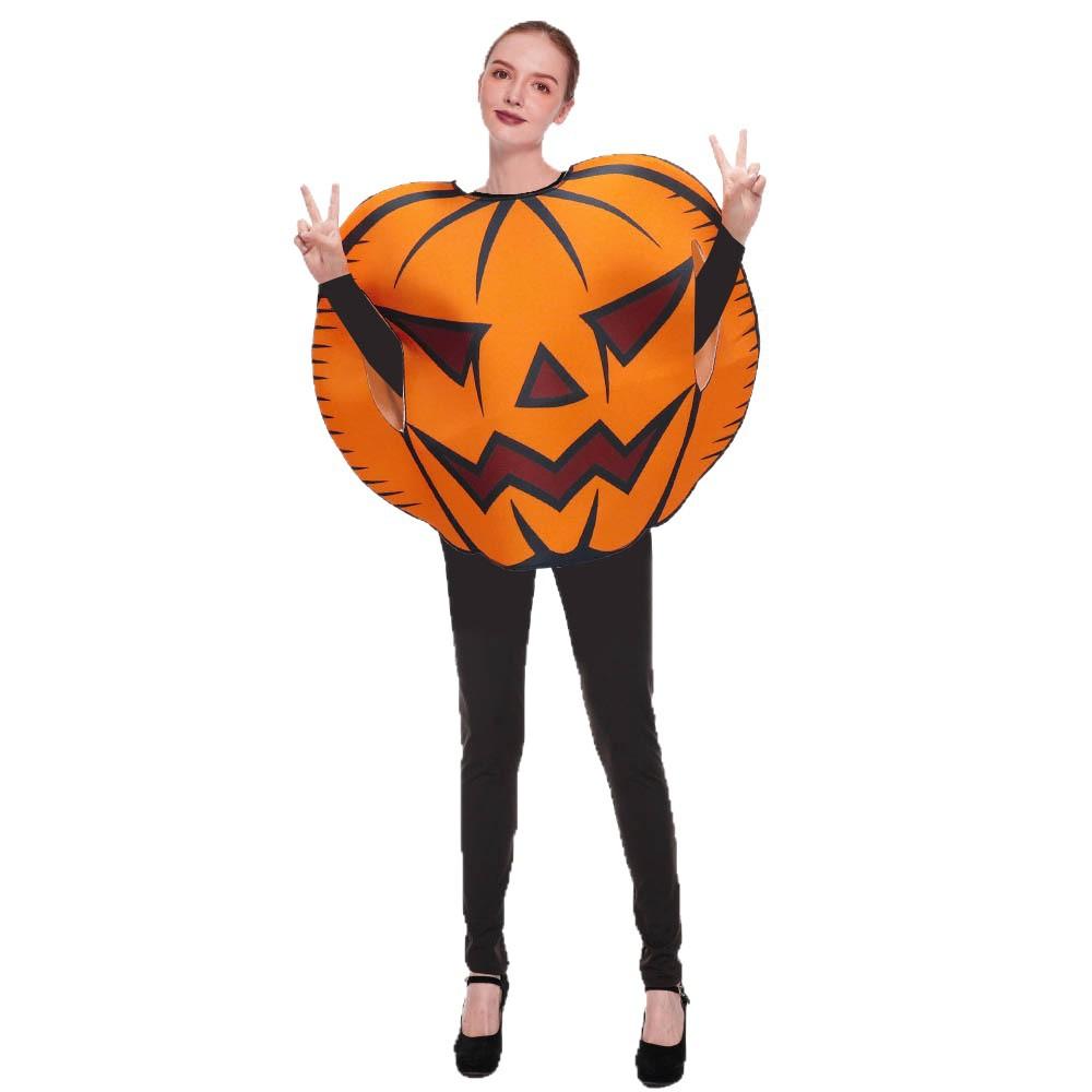 Halloween Pumpkin Costume Cosplay Party Stage Performance Outfit Funny Prop Suit for Adults