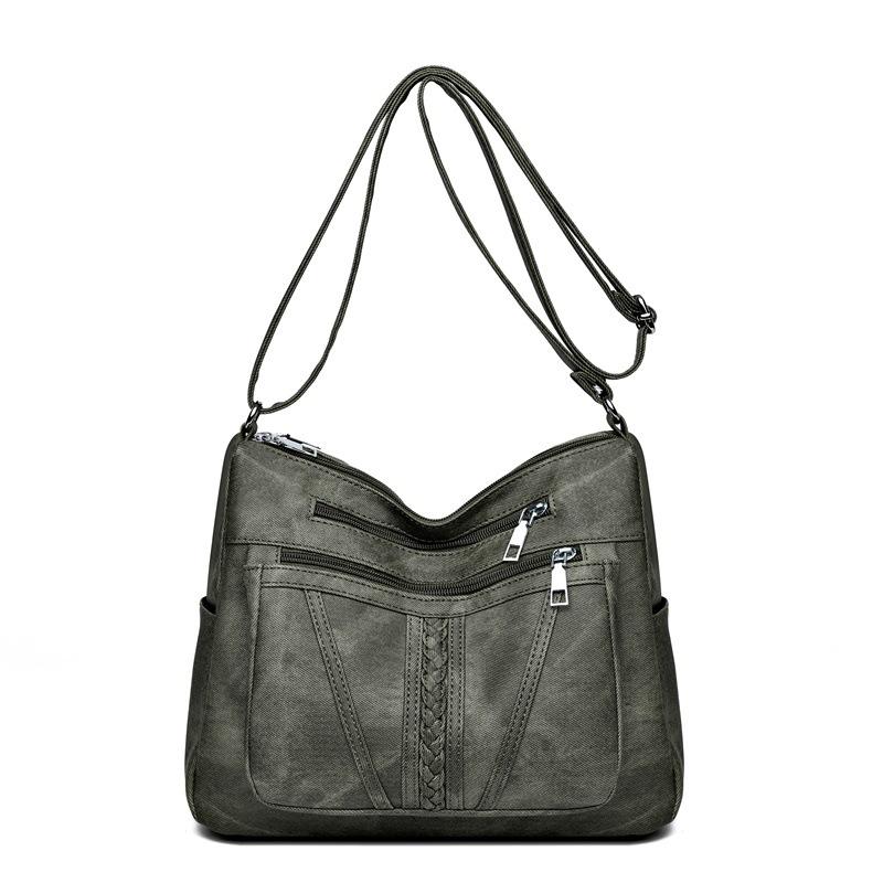 

Ladies Large Capacity Minimalist Crossbody Bag серый