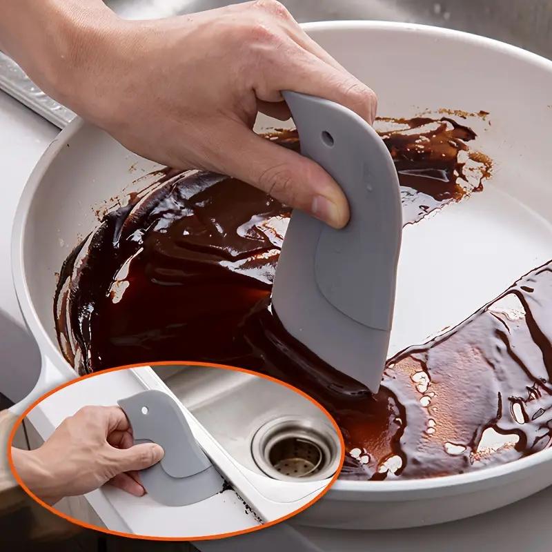 1 pièce, Grattoir doux, Grattoir de cuisine ménager, Grattoir doux de cuisine multifonctionnel mignon dessin animé, Outil de pâtisserie, Outil de cuisine pour gratter les taches d'huile