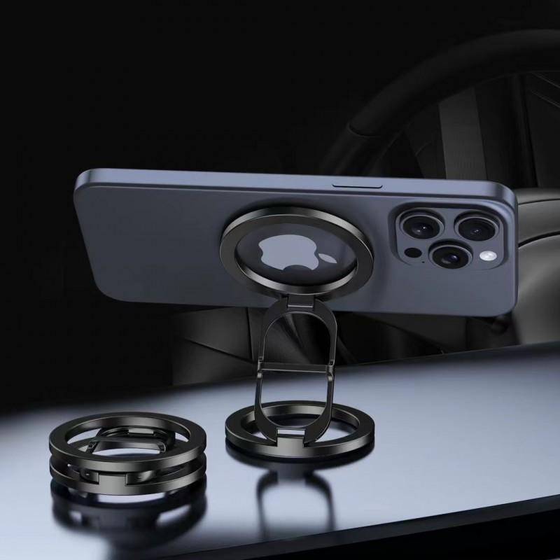 Dual Magnetic Phone Holder Gym Treadmill Car Desk Outdoor Use - Aluminum Alloy Adjustable Lazy Stand
