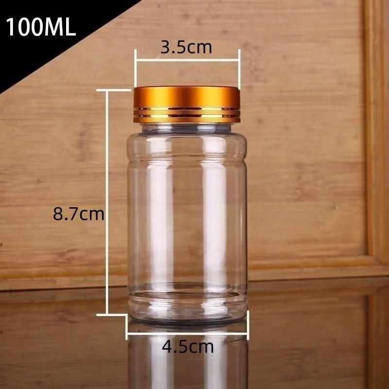 

5 шт. 200 мл пластиковая бутылка с металлической крышкой прозрачная пластиковая бутылка для сухофруктов с крышкой пустая бутылка запечатанная бутылка банка