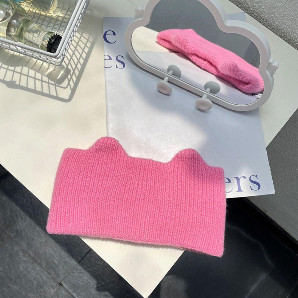 Ear Warm Cat Ears Knitted Headband Windproof Winter Elastic Headband Sweet Warm Hair Band Ladies