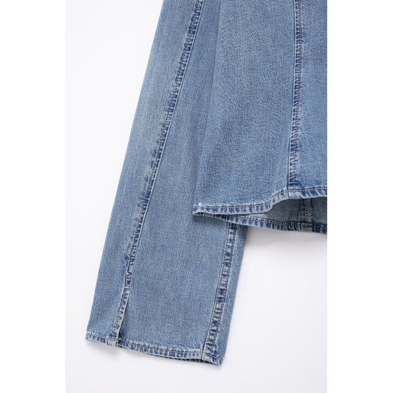 Kaslead New Arrival Women's Clothing Fashion Style Fashion All-Match Bowknot Decoration Denim Shirt 5252041