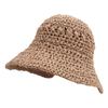 Foldable sun hat beach hat summer straw weaving women's small fresh sun protection hat outdoor travel vacation bucket hat