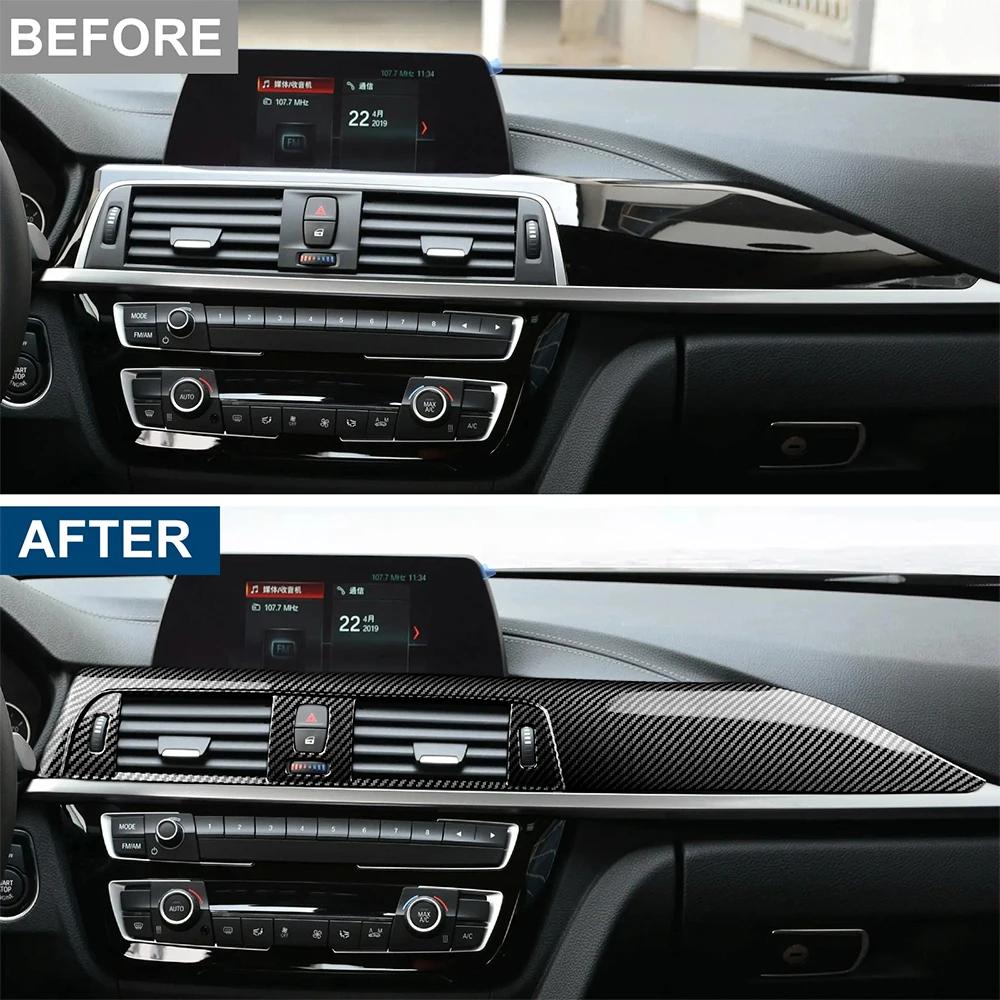 Carbon Style ABS Car Dashboard Cover Panel Sticker Dashboard Decal For BMW 3 4 Series F30 F31 F32 F33 F34 F36 2013 2014-2018 LHD