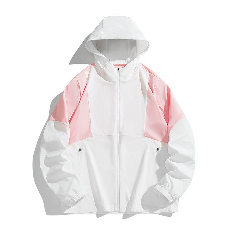 UPF10 + Outdoor Sunscreen Clothing Men's and Women's Color Matching Breathable Cycling Clothing Tooling Clothing Japanese UV Protection Jacket Tide