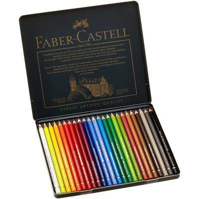 Polychromos Colored Pencils 24 Colors Canned 110024 Japanese Faber-Castell [Genuine Product]