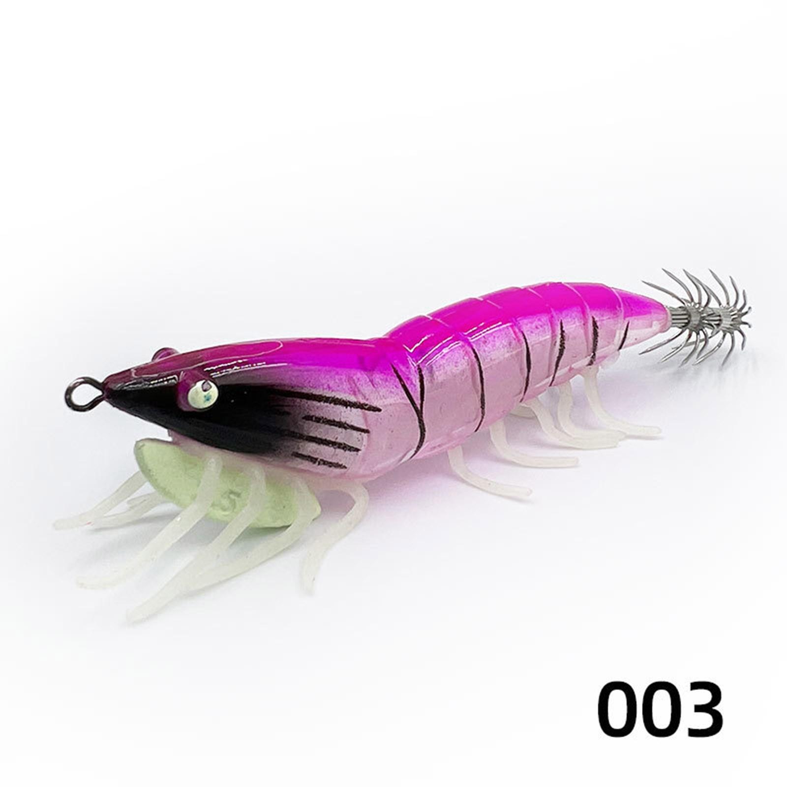 

Искусственная креветка с кольцами Бусина Каракатица Крючок Светящиеся кальмары Джиги Светящиеся Джиги Крючок One Size