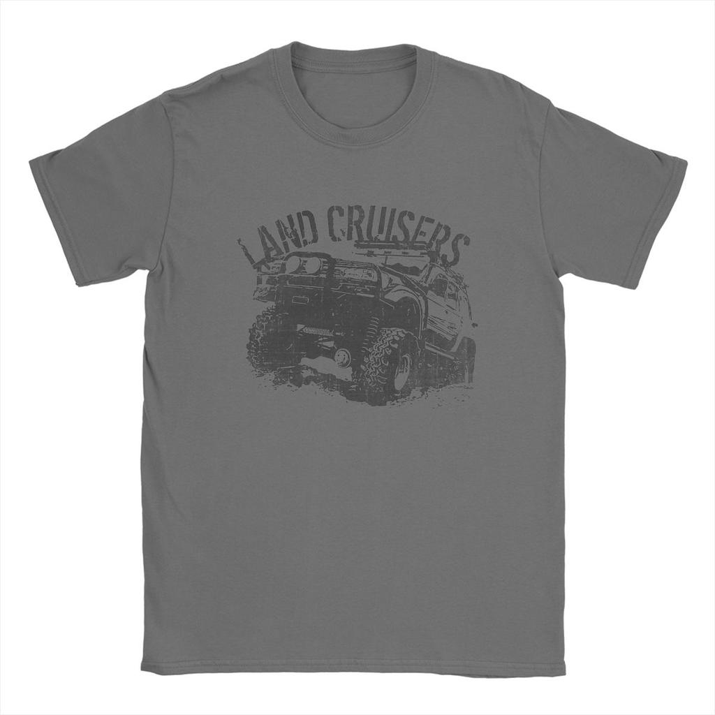 Land Car Cruiser J80 Route T-Shirt Homme Vintage Série 80 T-Shirt Coton Vintage Col Rond Manches Courtes T-Shirt Nouveauté Hauts
