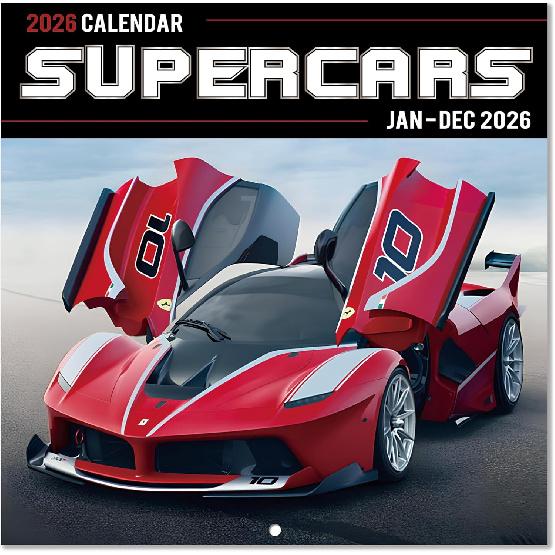 

Настенный календарь на 2026 год - Календарь с автомобилями 2026, Настенный календарь 2026 с января 2026 г. по декабрь 2026 г., Календарь на 12 месяцев 2026 г., 12 x 24 (открыто), Машина Cars Calendar 2026 - New