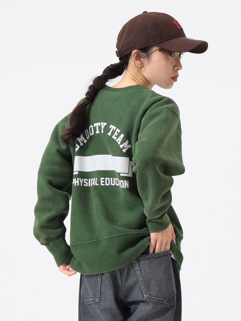 Beams Boy Women's Special Order Champion Back Print Reverse Weave Crew Sweatshirt, Size D.GRN, XS