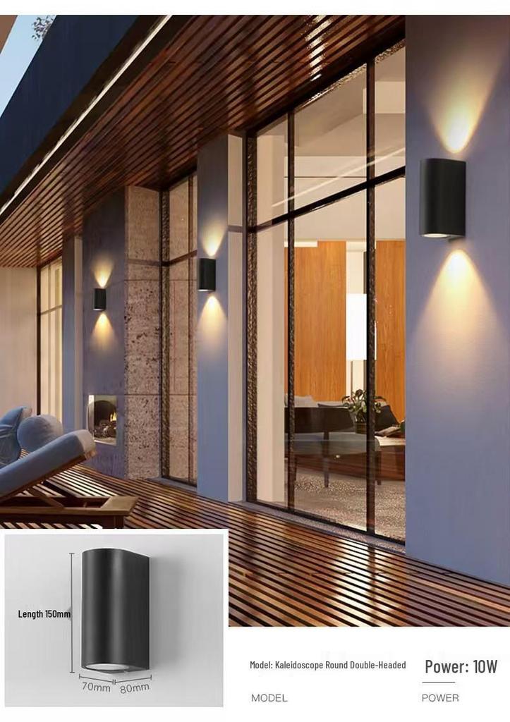 Villa LED Waterproof Wall Lamp for Indoor/Outdoor Spaces: Modern Garden, Courtyard, Hotel, Balcony, Hallway, Corridor.