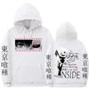 Japanese Anime Kaneki Ken Tokyo Ghoul Graphics Print Hoodie Men's Women Fashion Gothic Cool Hooded Sweatshirts Unisex Streetwear