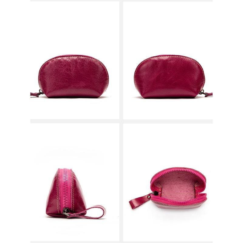 Cute Mini Leather Small Coin Purse High-end Sense First Layer Cowhide Coin Storage Bag Pendant Key Card Case