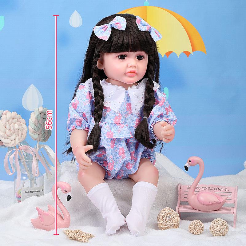 56cm Reborn Simulation Barbie Baby Doll Gift Set - Soft Gel Toy for Girls