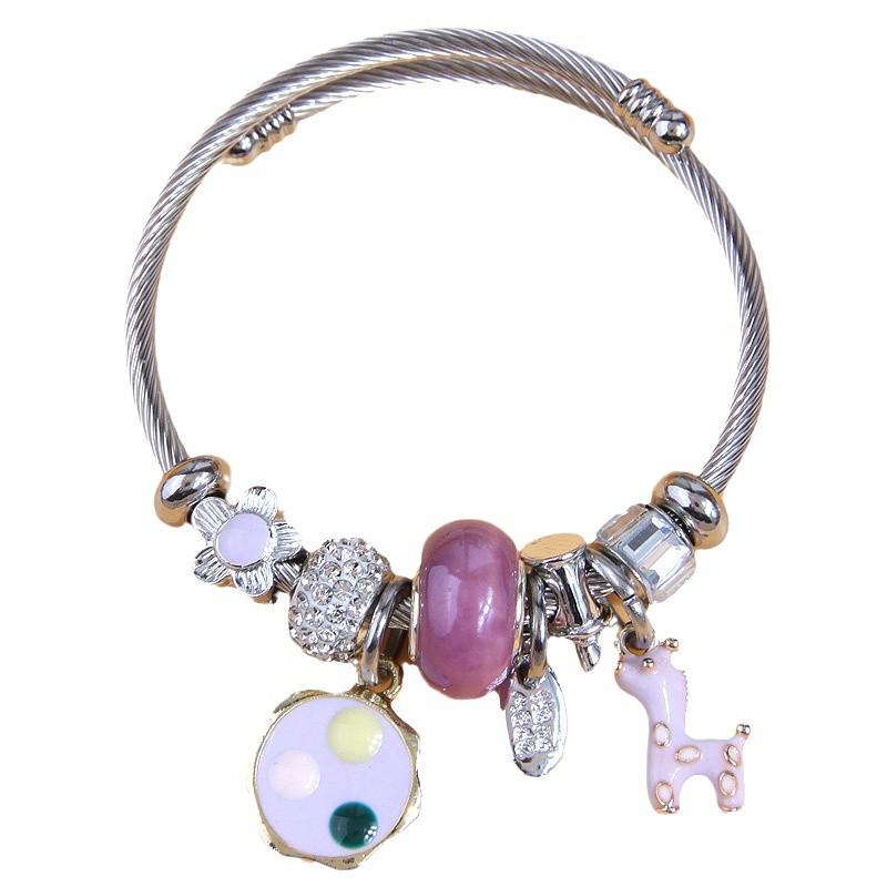 Elegant Pandora Reindeer Pendant Women's Christmas Bracelet