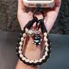 Women S Woven Phone Wrist Strap Cat Charm Anti Lost Lanyard