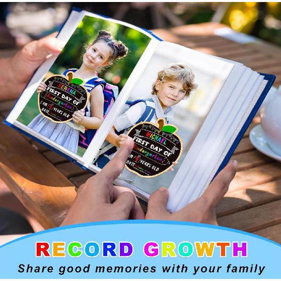 First & Last Day of School Chalkboard Sign - Double-Sided Back to School Board Sign for Kids Reble 1st Day of Preschool Pre-K Kindergarten Gifts for