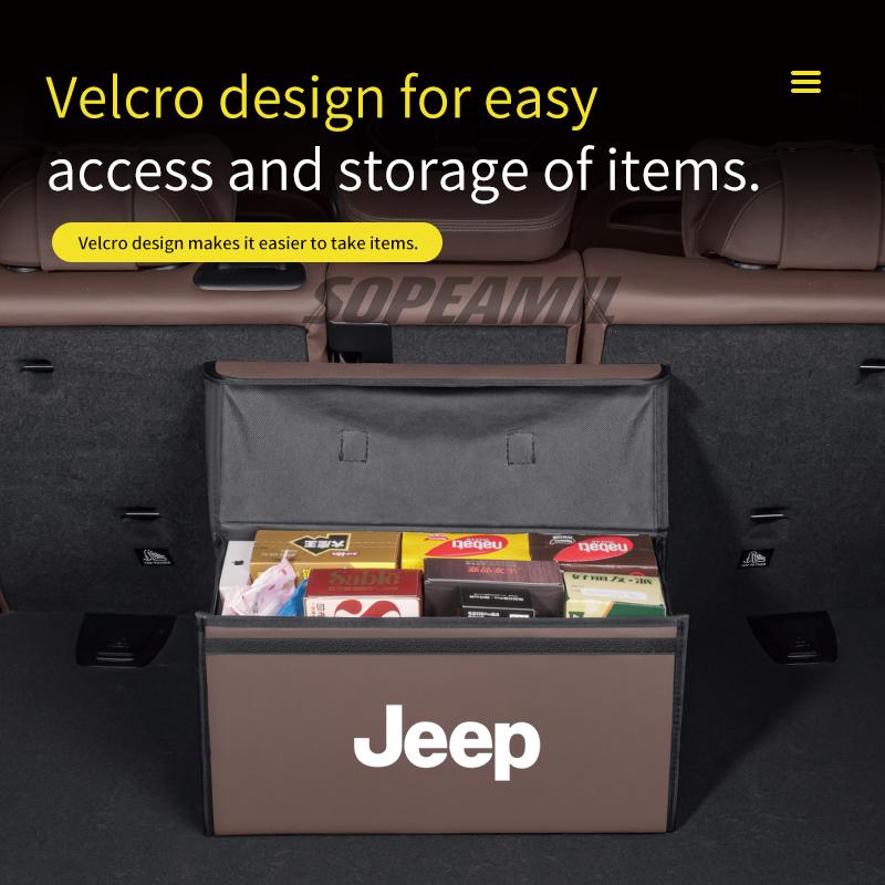 Car Trunk Organizing And Storage Box For Jeep Cherokee Compass Patriot Renegade Trail-Hawk Wrangler JK TJ SRT Auto Accessories