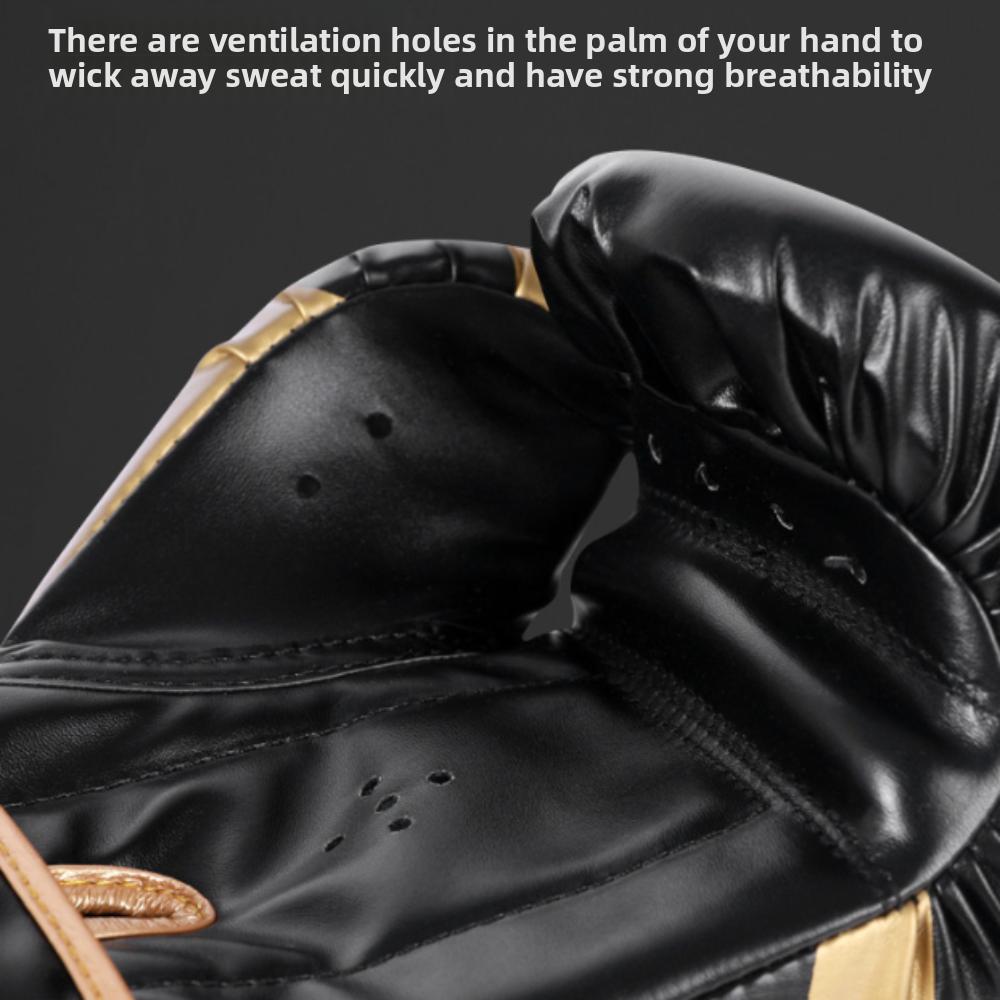 PU Leather Boxing Gloves Breathable Punching Training Gloves Protection Kickboxing Gloves  Sparring