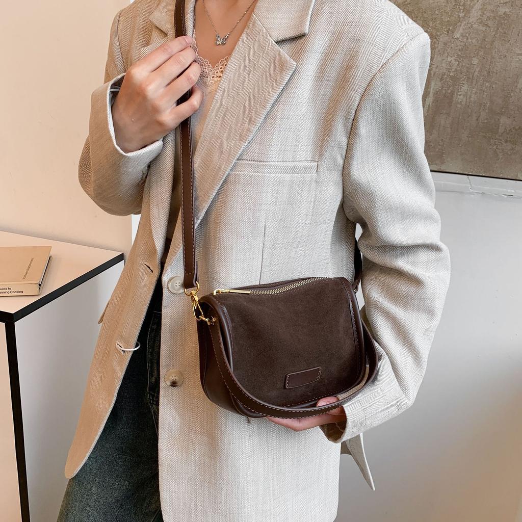 Leather Velvet Bag Women'S Bag Trend Casual Fashion Leopard Print Small Square Bag Messenger Bag