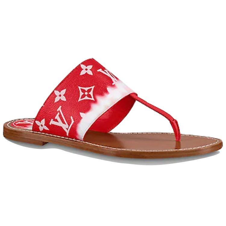 Louis Vuitton סנדלי פלמה 'מונוגרמה אדומה' לנשים 1A7TRA