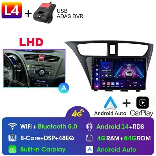 Fortress For Honda CIVIC Hatchback 2012 - 2017 Car Radio Android Multimedia Video Player Navigation GPS Stereo HU No 2 Din 2din