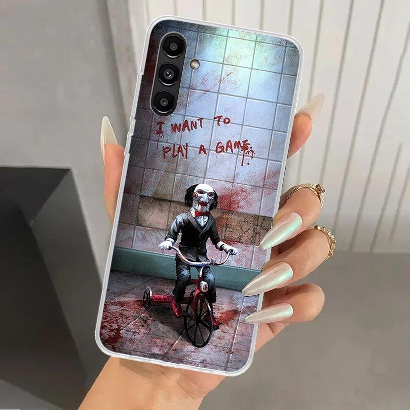 The Jigsaw Killer Horror Phone Case for Samsung Galaxy A17 A16 A37 A26 A36 A57 A56 A15 A25 A35 A55 A14 A24 A34 A54 A13 A23 A33 A