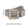 Exaggerated Rhinestone Waist Belts for Adult Pin Buckle Belt for Jeans Waistband