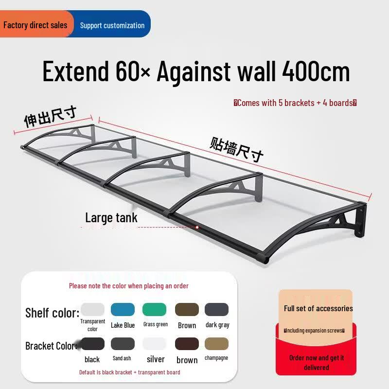 Aluminum Alloy Outdoor Sunshade Rain Canopy