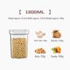 Wutuo Transparent Knob Food Storage Jar Set