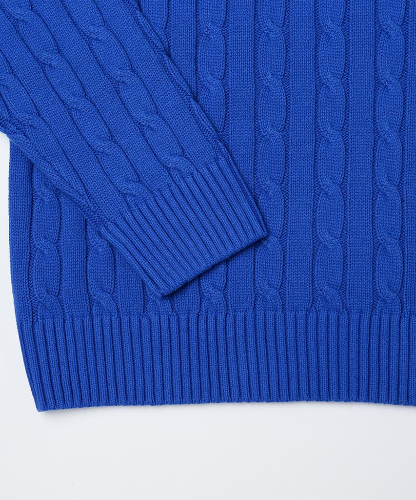 UCLA Unisex Round Neck Cable Knit [Blue](Uzalk8A_43)