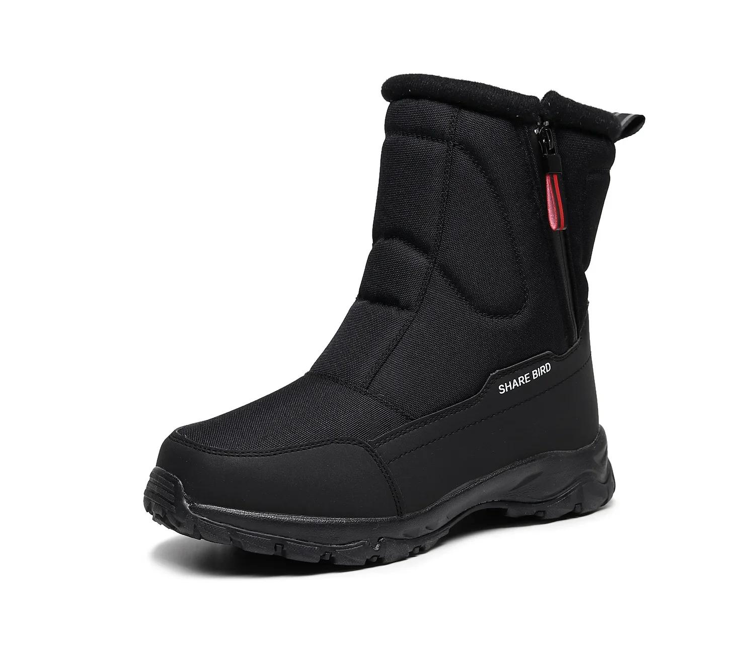 

Модные мужские зимние ботинки на платформе, повседневные ботинки с боковой молнией и плюшевой подкладкой, удобные зимние ботинки 2024 года 46