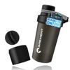 BREMENT Protein Shaker 500ml - Screw Cap Secure Lock Comes Ball Type Sub Pocket (Black)