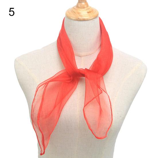 12Pcs Candy Color Square Artificial Silk Dance Scarves Magic Juggling Props