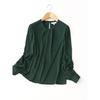 Export Export High Quality Customer Supply Chiffon Minimalist Loose Pleated Stylish Pullover Chiffon Shirt Women's Long Sleeve