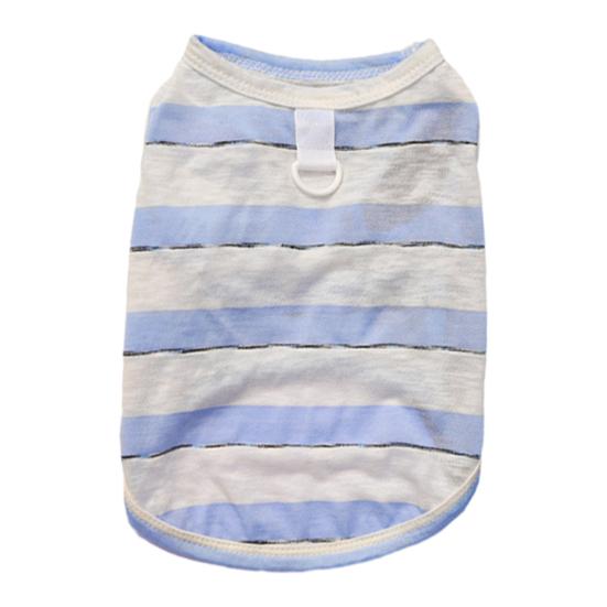 

Pet Vest Striped Contrasting Color Soft Breathable Dog Harness with Traction Ring Stretchy Fit Machine Washable Small Medium Large Pet Vest S синий