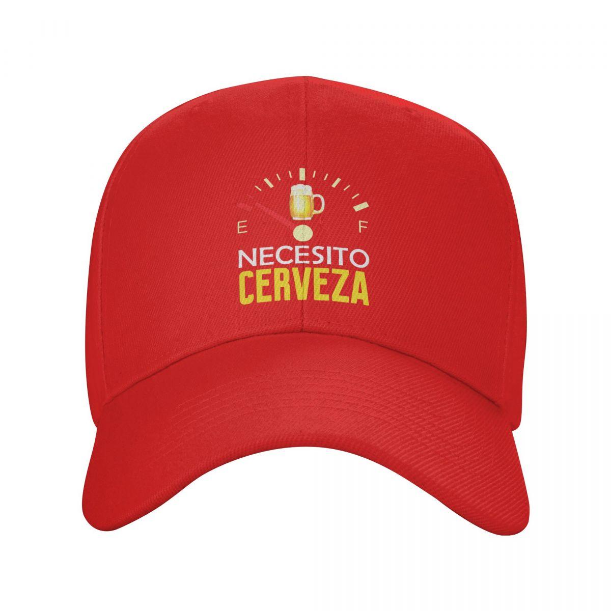 Custom Classic Unisex Necesito Cerveza I Need Beer Baseball Cap Adult Adjustable Dad Hat Women Unisex Outdoor Snapback Caps Adjustable Cap