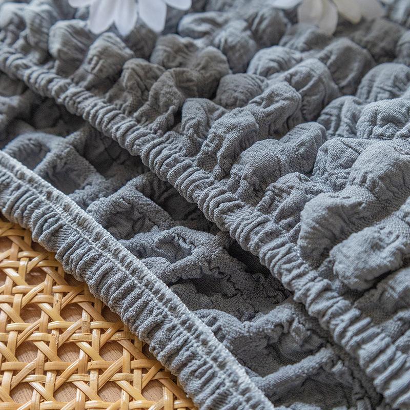 Seersucker New Sofa Cover Fully Inclusive Elastic Back Cover Sofa Cushion Four Seasons Three Positions