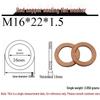Annealed Red Copper Gasket Washer Pad for Sealing Fastener, M4-M34