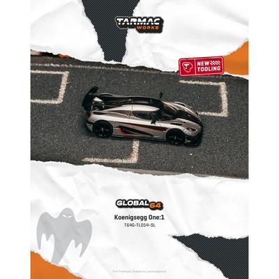 PreSale TW 1/64 Diecast Model Car Koenigsegg One:1 Silver High Performance Limited Edition Gift for Boys Adults