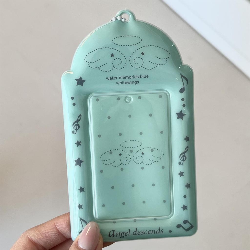 Inspired Angel Wings PVC Card Holder - 3-Inch Photo Display Keychain