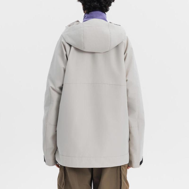 DECATHLON Sun Repellent Water Repellent Windproof Zipper Long Sleeve Outdoor Workwear Multi-Pocket Jacket Unisex Moonlight Beige